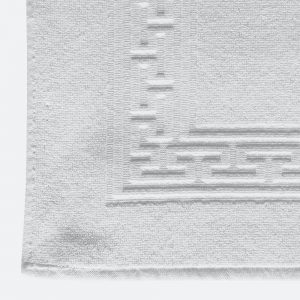 iberosa-textiles-rumbo-alfombra-de-bano-greca-blanca-algodon-650-gramos-detalle