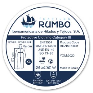 iberosa-textiles-rumbo-buzo-protector-etiqueta