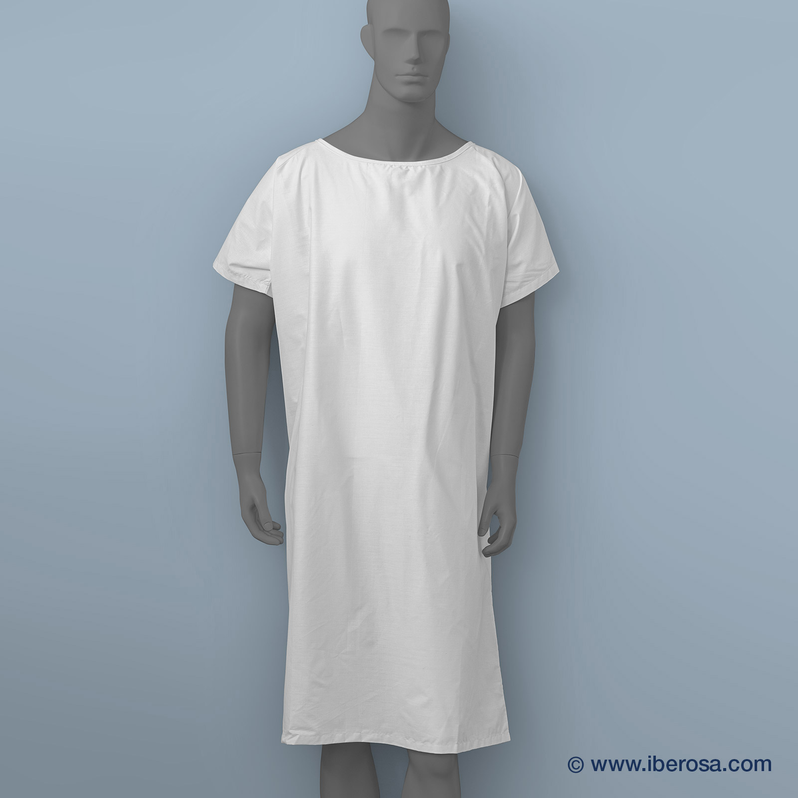 White hospital patient gown short sleeve
